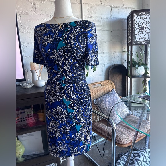 Jones NY Vibrant Blue Dress - Picture 7 of 8